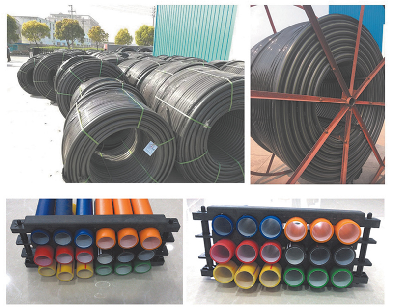 高密度聚乙烯(HDPE )硅芯管制作，系采用特種HDPE原料加硅料共擠復(fù)合而成，具備以下基本特性: 1.管道的強(qiáng)度，包括抗壓，抗張和抗沖擊能力，充分考慮到光(電)纜保護(hù)所需的安全系數(shù)，不再需要大管作外層保護(hù)。 2、硅管曲率半徑小，為其外徑的十倍。敷管時(shí)遇到彎曲處和上下管落差處可隨路而轉(zhuǎn)或隨坡而走，無須作任何特別處理，更不必設(shè)入井過渡。 3、其內(nèi)壁的硅芯層是固體的，永久的潤滑濟(jì)。 4、其內(nèi)壁的硅芯層被同步擠壓進(jìn)壁內(nèi)，均勻地分布于整個(gè)內(nèi)壁，硅芯層與高度密聚乙烯具有相同的物理和機(jī)械特性:不會剝落，脫離。 5、其內(nèi)壁硅芯層的摩擦特性保持不變，纜線在管道內(nèi)反復(fù)抽取。 6、其內(nèi)璧的硅芯層不與水溶，污物進(jìn)管后可用水沖洗管道，可免遭嚙齒動物破壞。7、抗老化，使用壽命長，埋入地下可達(dá)50年以上。 8、耐候性能好。 9、施工快捷，可大降低工程造價(jià)。